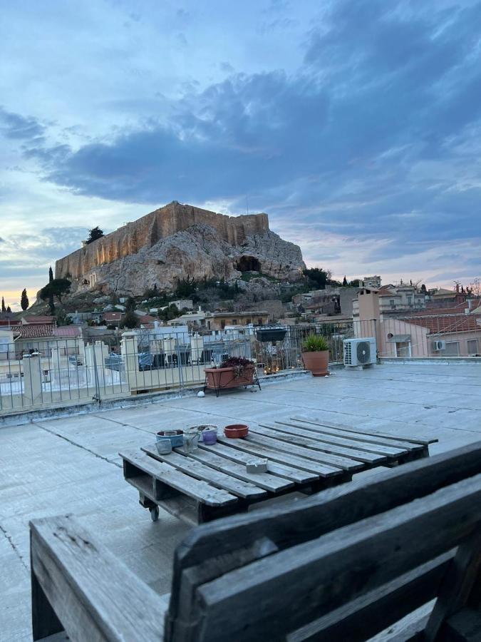 Plaka With Acropolis Rooftop View Access Aten Exteriör bild