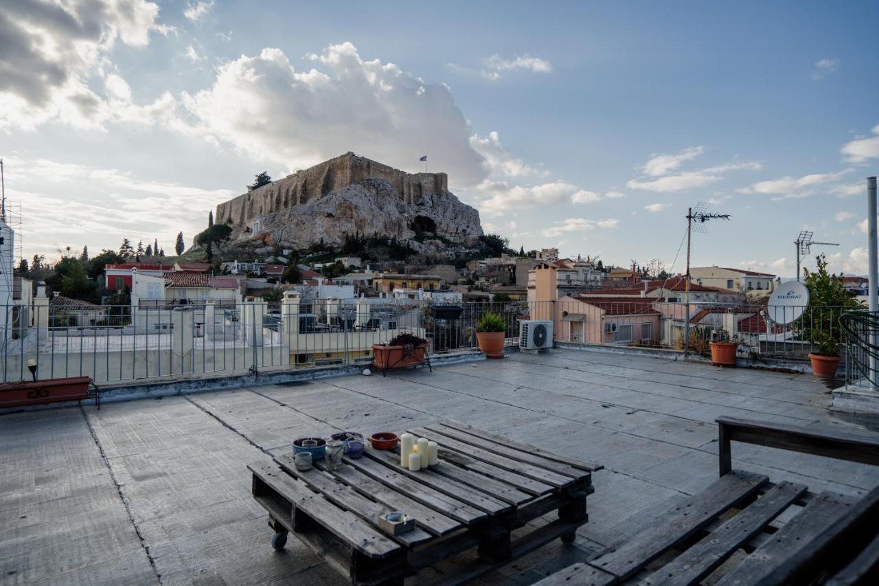 Plaka With Acropolis Rooftop View Access Aten Exteriör bild